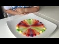 Kids science experiment with skittles
