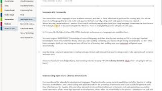 Languages and Web Application Frameworks
