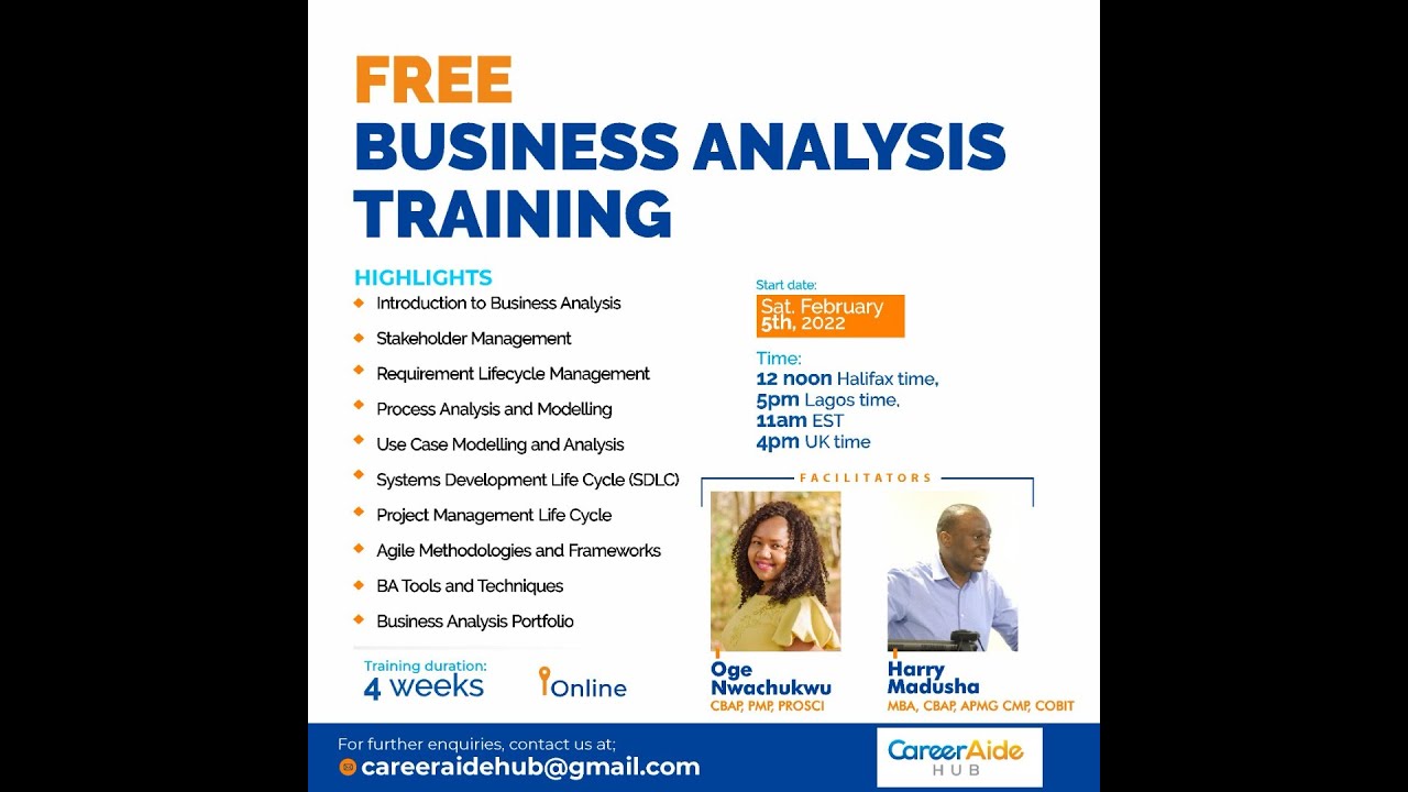 Free Business Analysis Training - Session 2 - Feb 12 2022 - YouTube