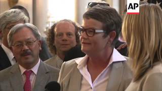 Lead plaintiffs in case that overturned California same-sex marriage ban tie the knot