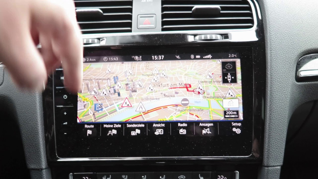 VW Golf 7 Navigation mit Discover Pro YouTube