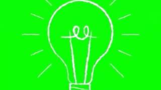 Drawn Light Bulb Green Screen Effect