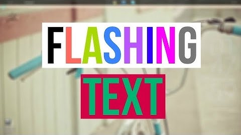 How To Do Flashing Text On Camtasia!  -xxehxx