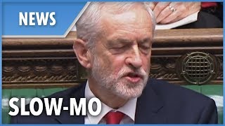 Jeremy Corbyn's alleged 'stupid woman' comment in slow motion