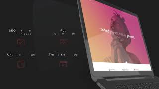 # 12 website promotion on macbook device animated mockup AE template