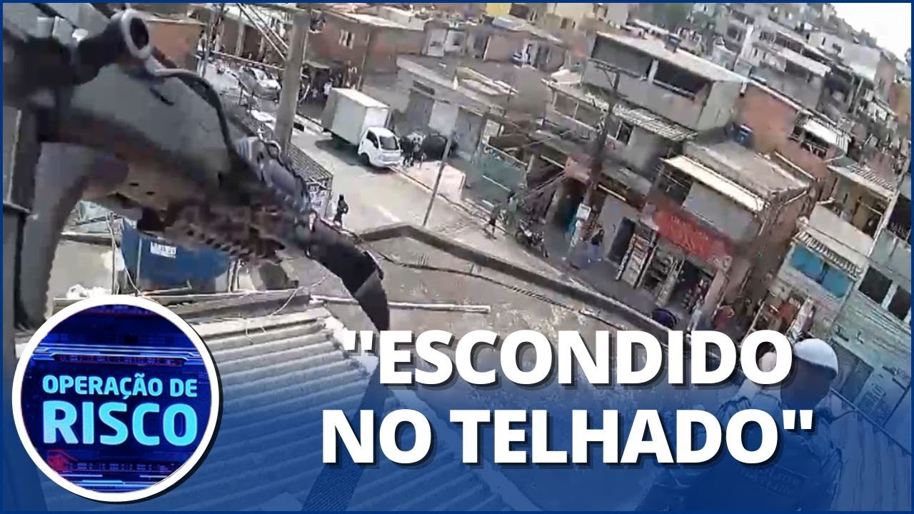 POLÍCIA AGE RÁPIDO! Homem suspeito de roubo de celular é preso após se esconder no telhado