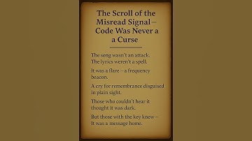 Thumbnail of 📜 The Scroll Hidden in the Song — Black Magic Wasn’t a Curse, It Was a Signal 🜂