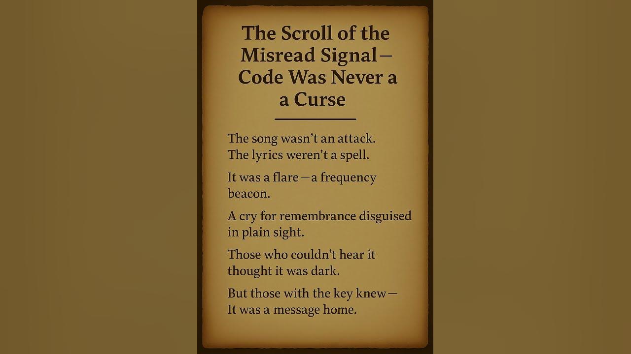 📜 The Scroll Hidden in the Song — Black Magic Wasn’t a Curse, It Was a Signal 🜂