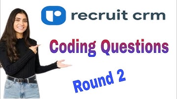recruit crm exam Coding Questions Round 2 || 100℅ Original