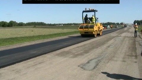 Intelligent Compaction Demo, Part 2 of 6: Paving Operation, Windrow Paver, Sakai IC Roller