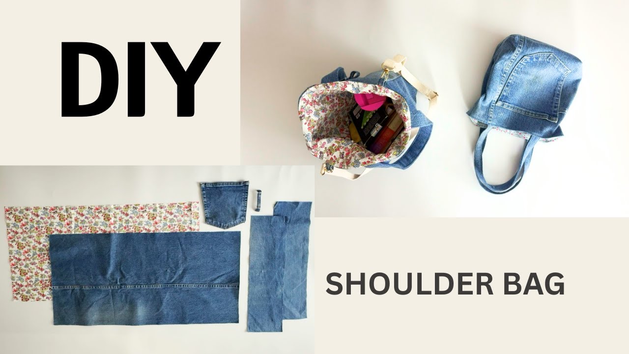 Denim Shoulder Bag👖👜✨ | DIY | Quick Easy Sewing