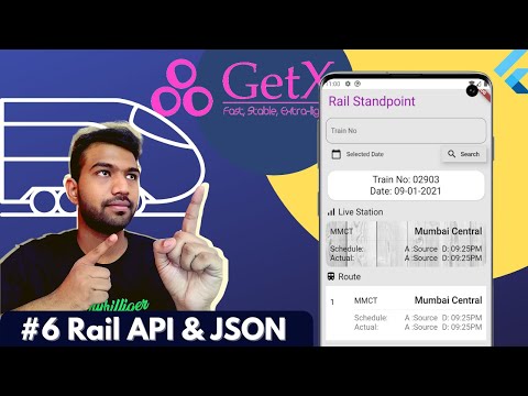 Rail API, JSON visualiser, HTTP request | Train Standpoint | Flutter tutorial in Hindi # 4.6