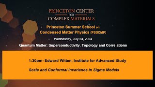 Scale and Conformal Invariance in Sigma Models - Edward Witten
