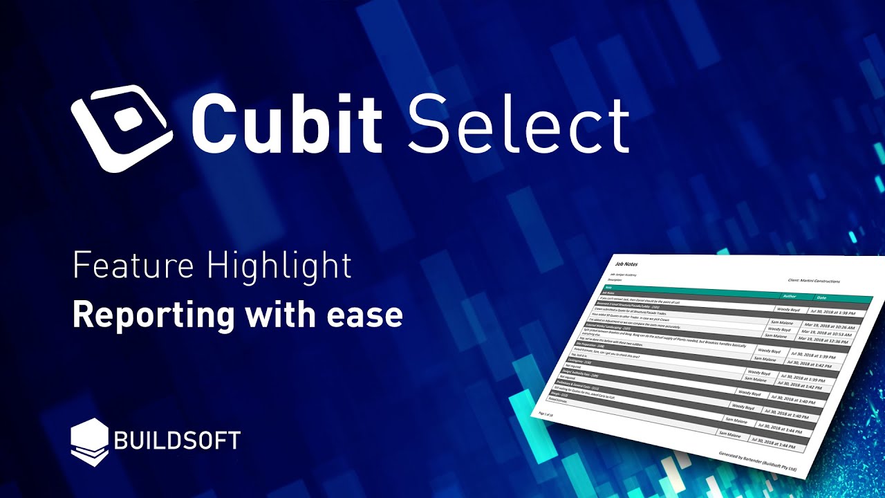Cubit Select Cubit Select: Reporting with Ease - YouTube