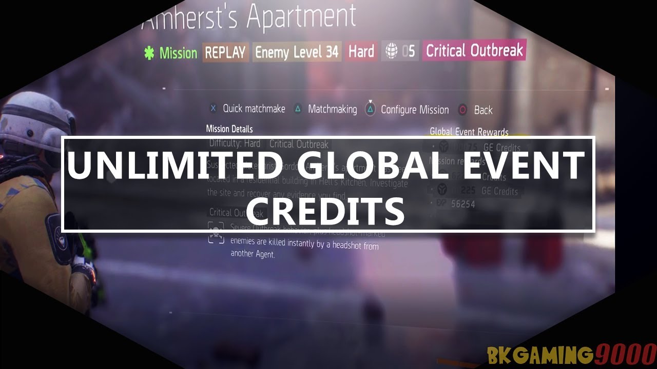 Get Unlimited Global Event Credits! The Division 1.7