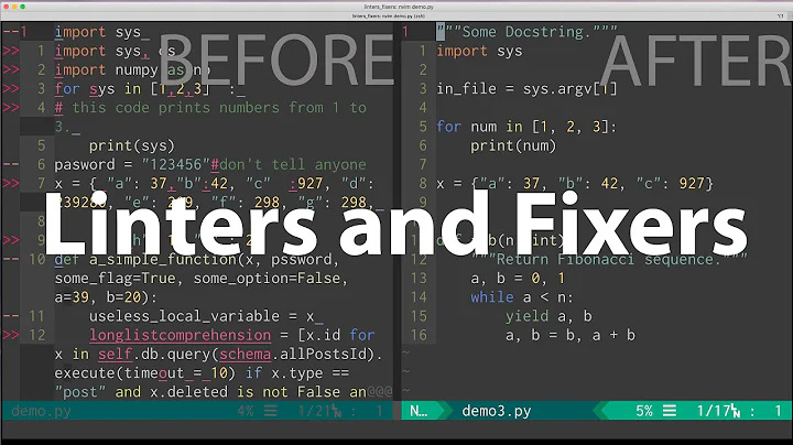 Linters and fixers: never worry about code formatting again (Vim + Ale + Flake8 & Black for Python)
