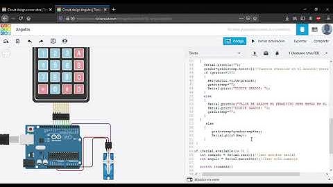 Teclado matricial con servomotor en Arduino