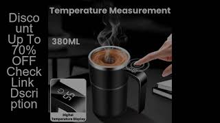 380ML Electric Coffee Self Mixing Mug IP67 Waterproof BPA-free Coffee Stirring Mug Rechargeable Auto