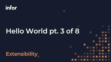Infor Mongoose - Hello World pt. 3 of 8