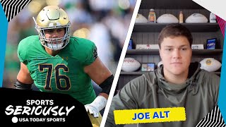 NFL Draft prospect Joe Alt explains how Lane Johnson, Joe Thomas have inspired him as a player