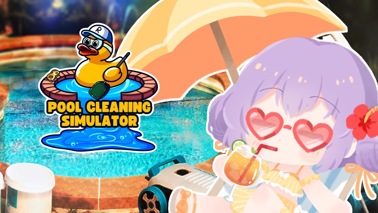 【Pool Cleaning Simulator】（1）汚れたプールが自然のままの隠れ家に変わる様子を目撃しながら、瞑想的なインタラクションと達成感を組み合わせた心地よいゲームプレイ体験いくぞっ【#】