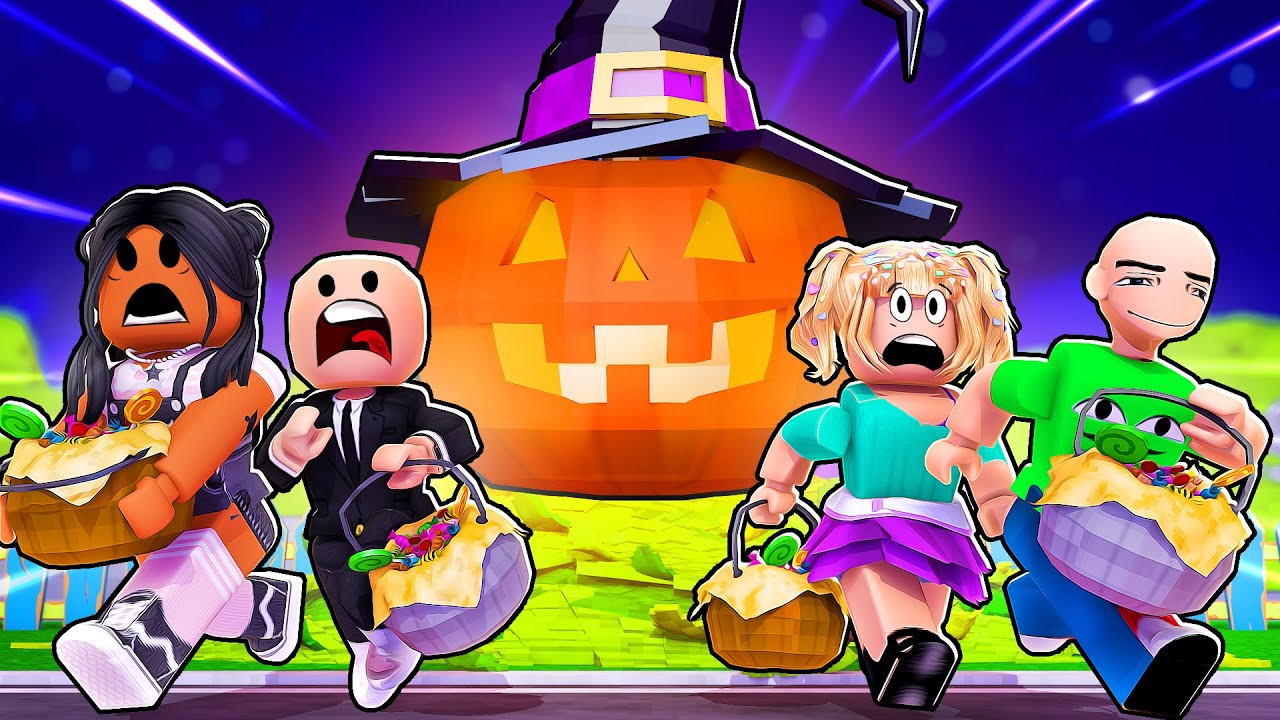 Roblox Halloween Kids Tee: Eat Trick or Treat Repeat Fun 