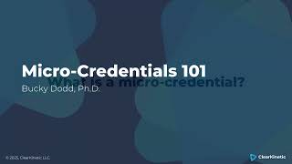 Session 1/7: Micro-credentials 101 Profile