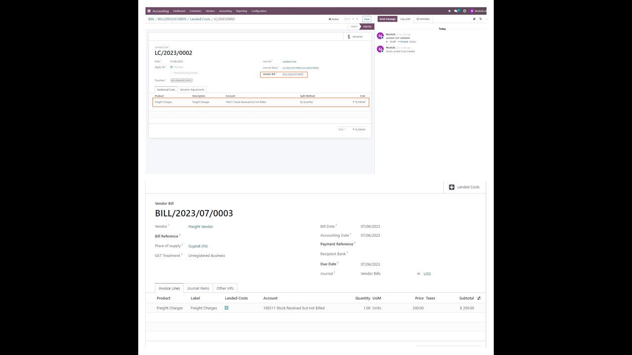 How to Register Landed Cost in Different Currencies in #odoo - YouTube