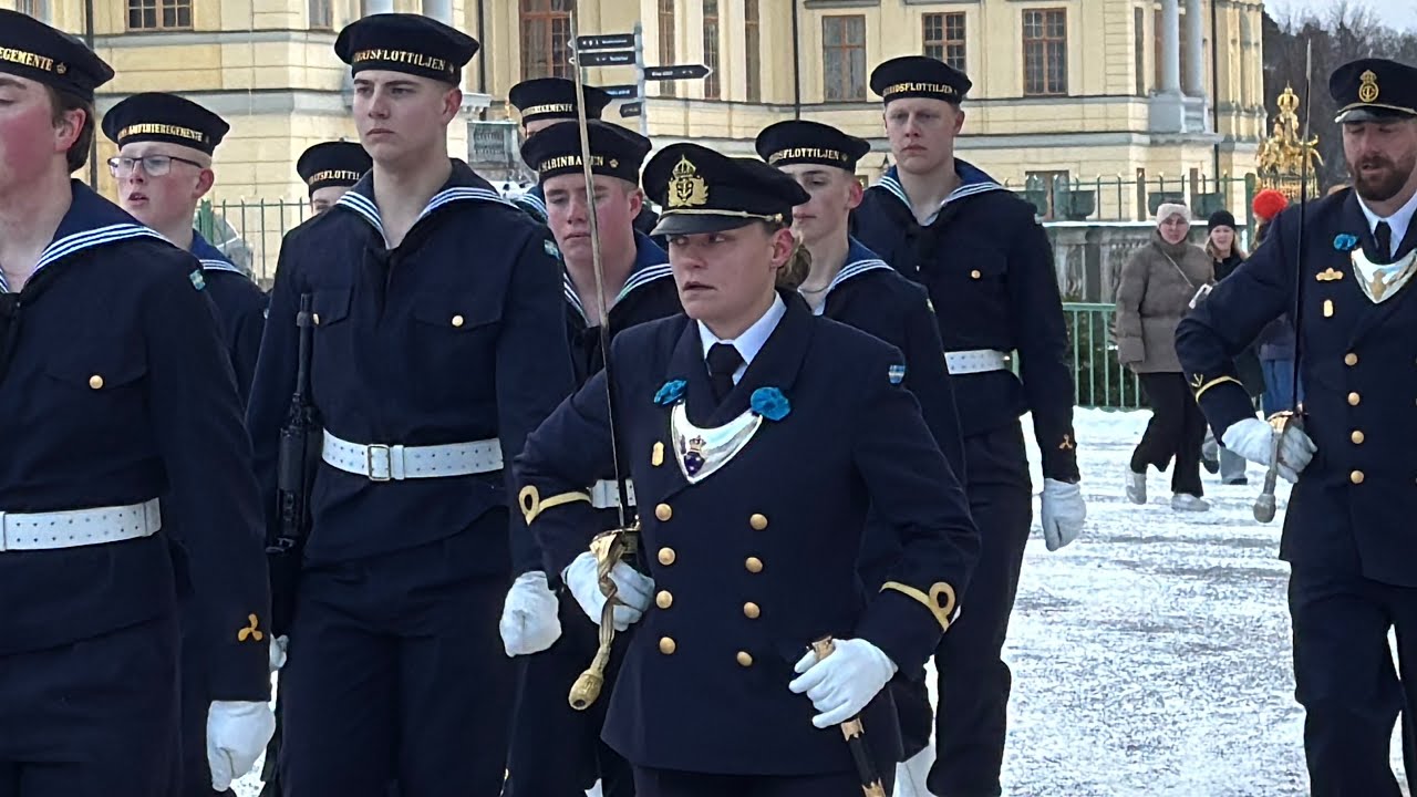 2026-01-28 onsdag  Drottningholms Slott vaktavlösning Amf4 Göteborg -  Marinbasen Karlskrona 