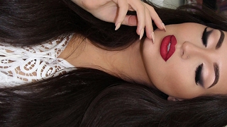 ♡ Smokey Liner  & Red Lips Makeup Tutorial | Melissa Samways ♡