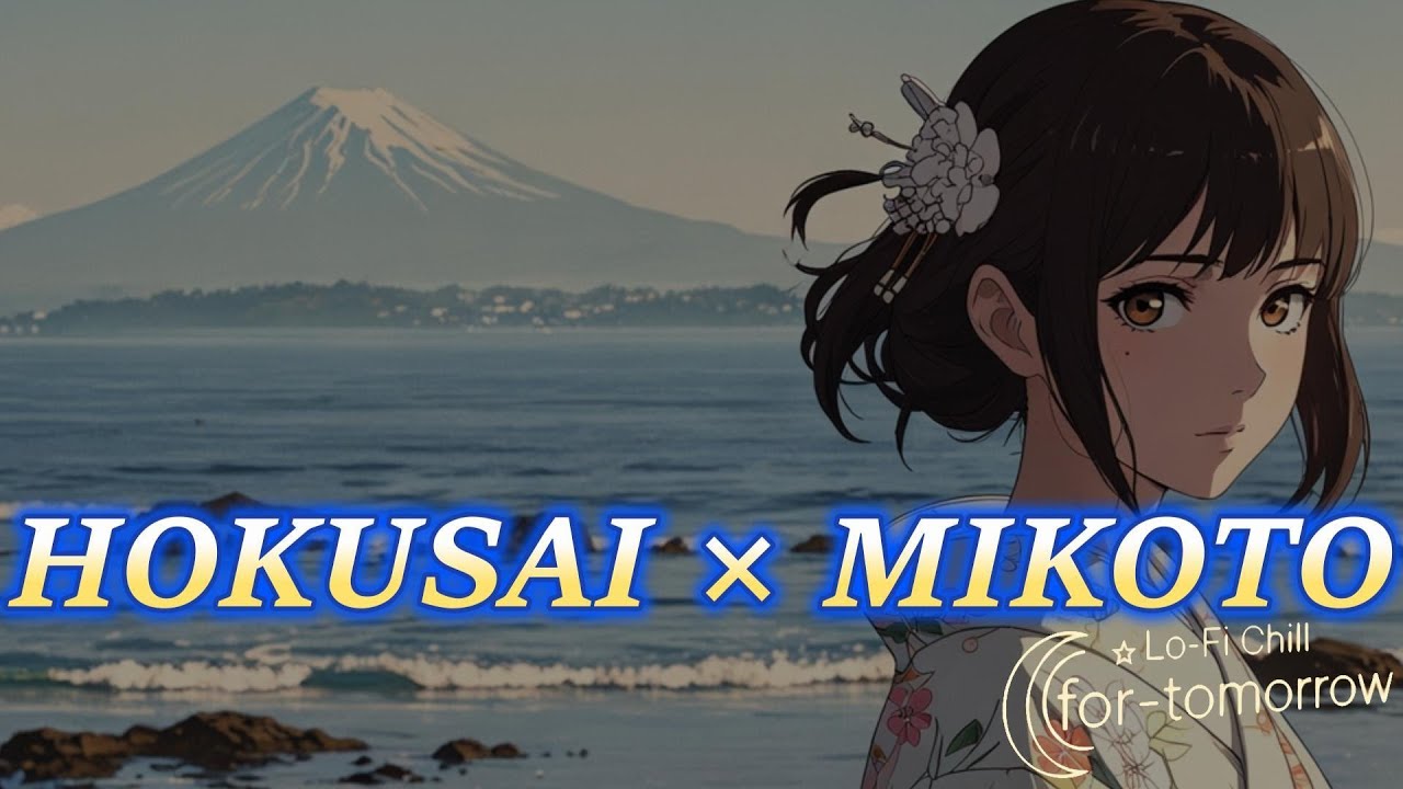 【作業用BGM】🌊 Mikoto’s Journey through Hokusai — Soshu Enoshima｜Lo‑Fi Ukiyo‑e Experience