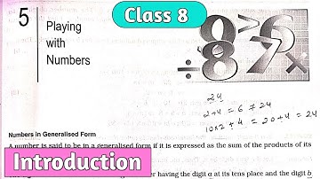 Rs Aggarwal Class 8 | Chapter 5 Playing with Numbers | Introduction | @mdsirmaths