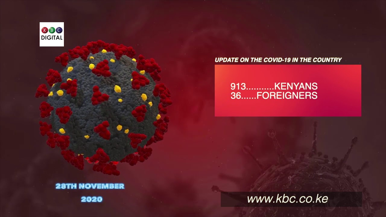 949 people test positive as 4 more succumb to Covid-19 virus || 28th Nov 2020 || www.kbc.co.ke