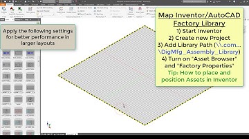 How to map a Factory Design Asset Library to Inventor and AutoCAD