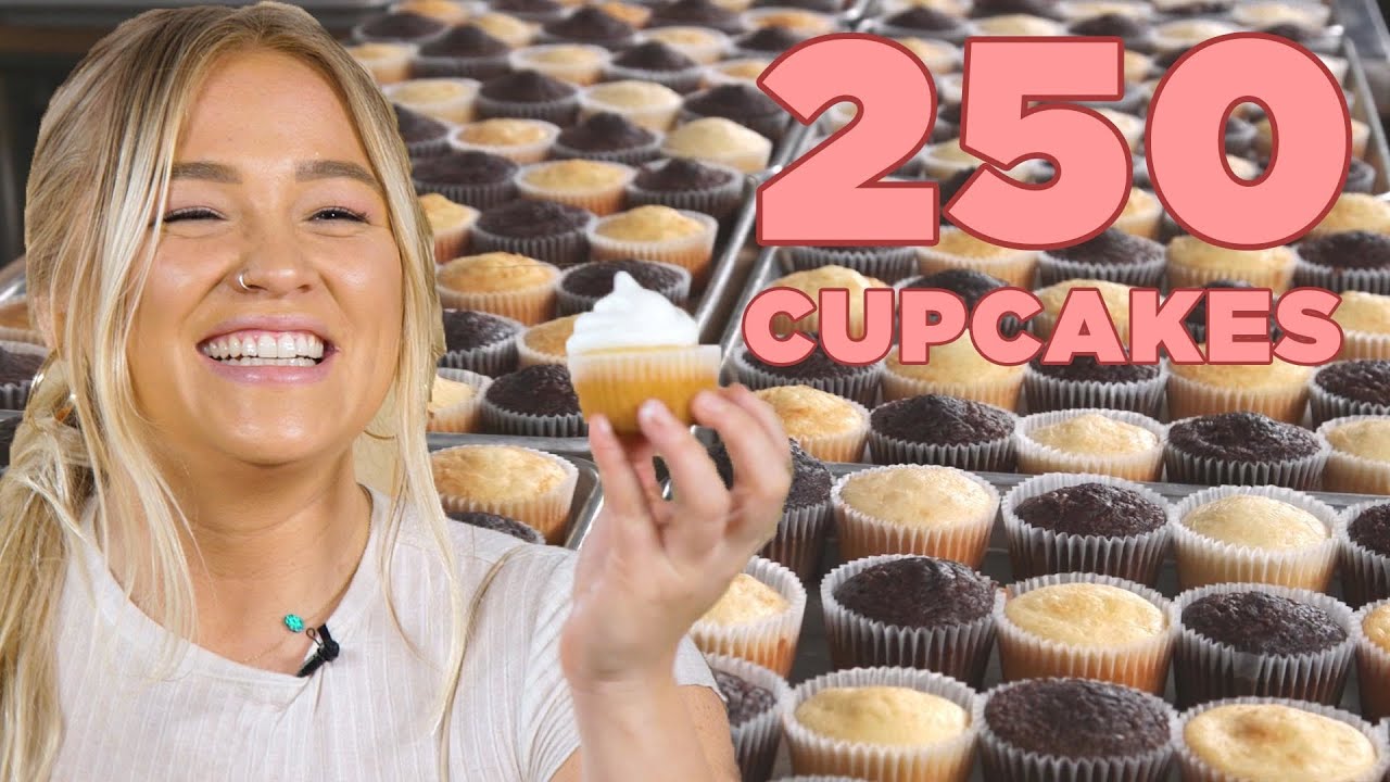I Tried To Frost 250 Cupcakes In 5 Minutes • Tasty