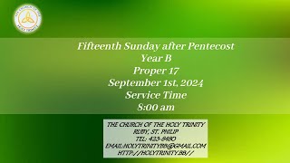 Full Fifteenth Sunday after Pentecost Year B Proper 17 News