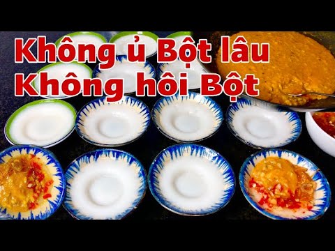 Video Cách pha Bột làm Bánh Bèo Chén có xoáy không ủ lâu... - youtube