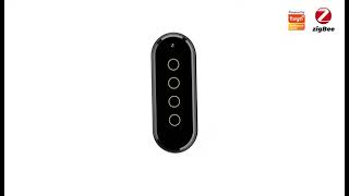 Tuya Smart ZigBee Wireless Scene Switch 4 Gang 12 Scene Touch Light Switch Remote Control Switch