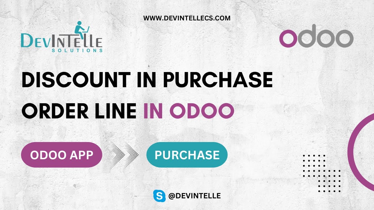 How To Manage Discount In Purchase Order Line in Odoo