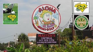 All 18 aces at Aloha Mini Golf, Myrtle Beach.  Home to the Masters.