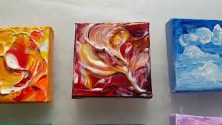 Acrylic Pour Painting: Great Small Holiday Gift Ideas Using Arteza Mini  Canvas 