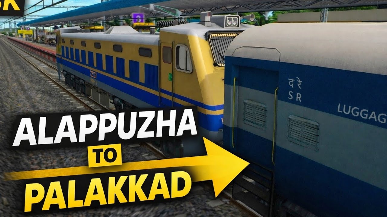 Alappuzha To Palakkad Train Journey | Indian Loco Train Simulator game Play Android 