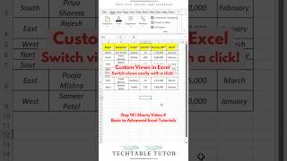 How to use Custom Views in Excel: Excel Tutorial Day 14, Video 4 #excel #exceltutorial #exceltips
