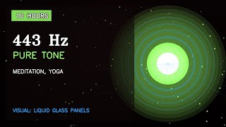 443 Hz Pure Tone - 10 Hours - Dark 3D Screen - Meditation, Yoga