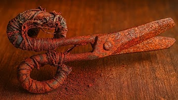 Extreme Rusty Antique Scissors Restoration | From Relic to Razor Sharp