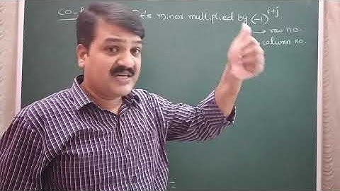 Matrices part 6 | minor and cofactor of an element