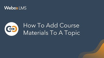 15  How to add course materials to a topic - WebcoLMS