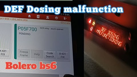 Bolero bs6 starting problem , DEF Dosing malfunction