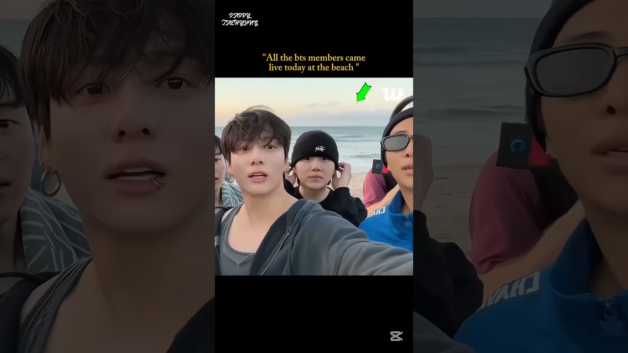 All of the members came live and enjoying together at the beach 😩"