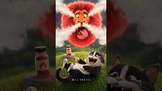 Smart Cat Vs Hungry Lion Wait For The End